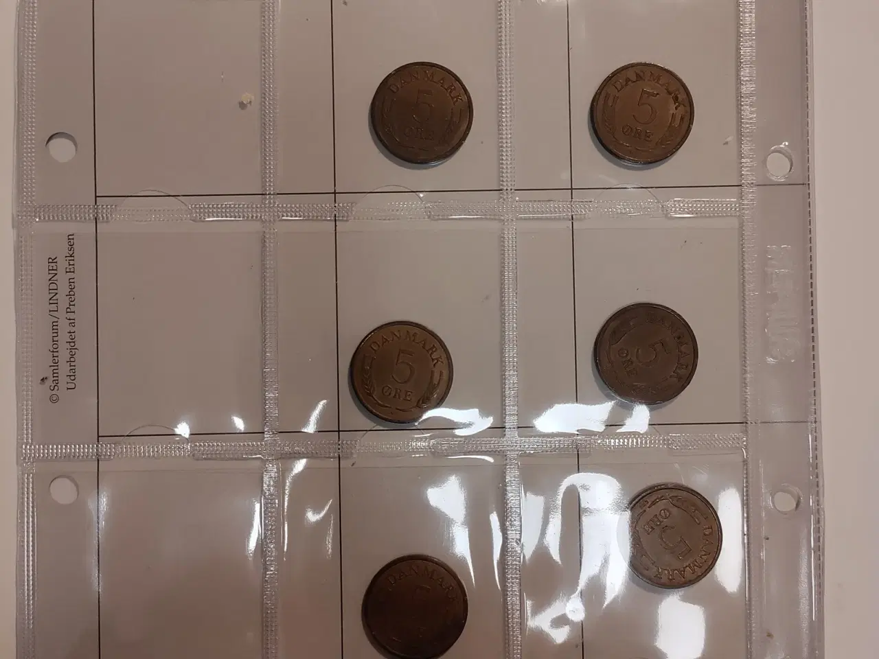 Billede 4 - Danmark 11 stk. forskellige 5 ører i bronze