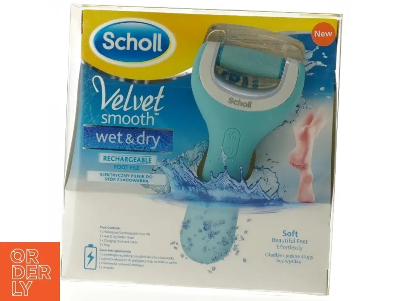 Billede 1 - Scholl Velvet Smooth Wet & Dry opladbar fodfil fra Scholl