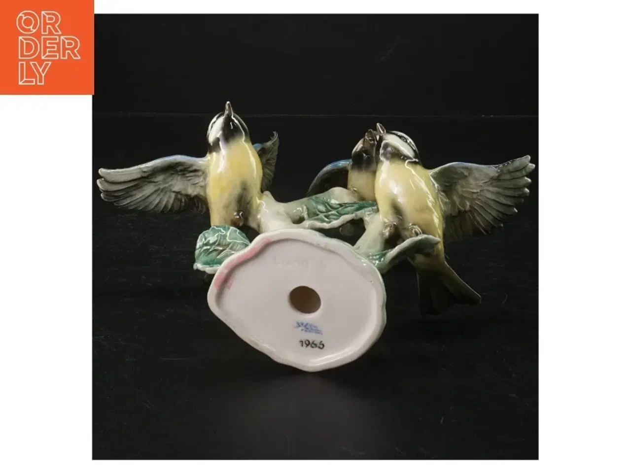 Billede 4 - Porcelænsfigur af mejser (str. H. 20 cm. b. 22 cm)