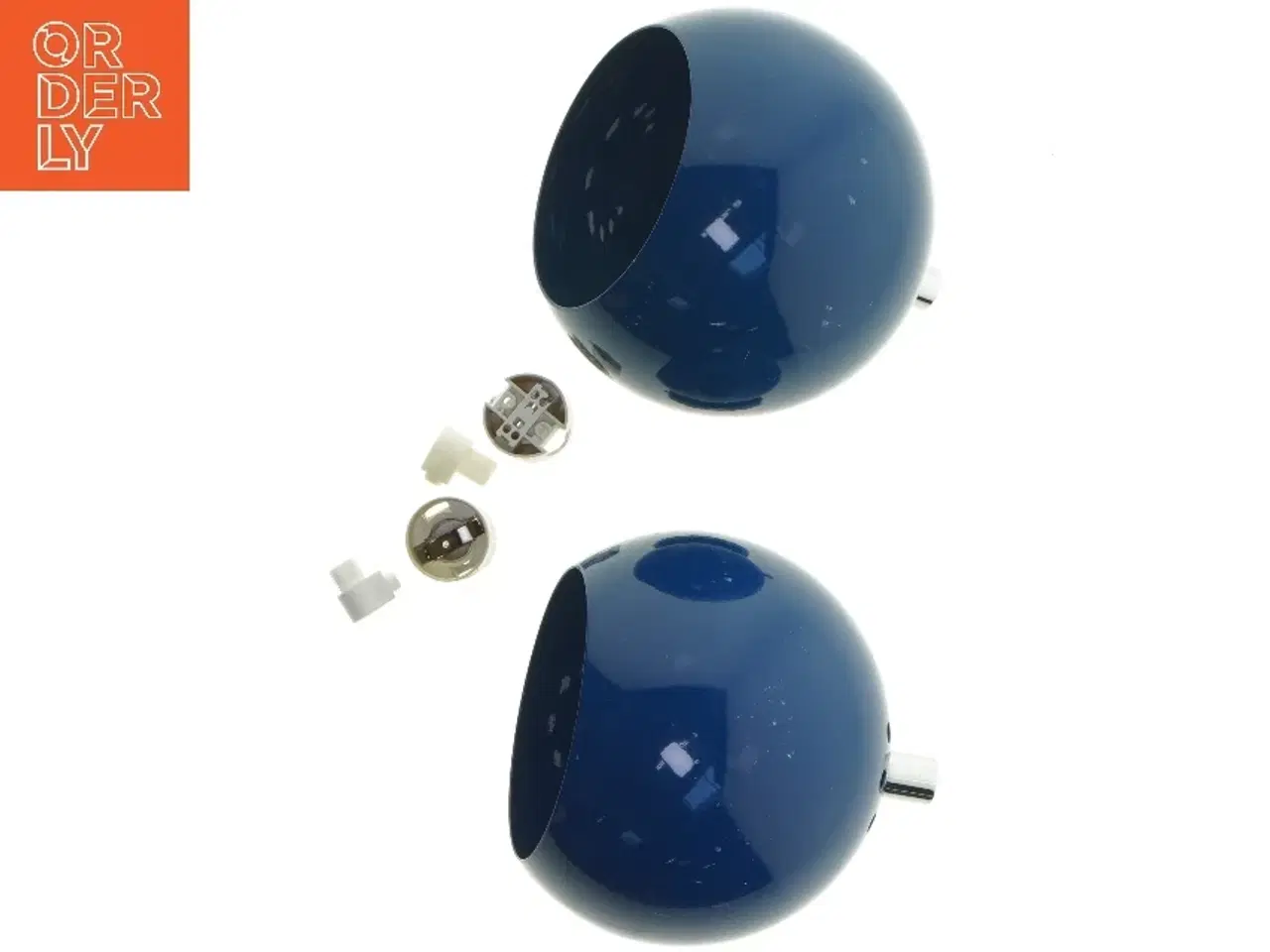 Billede 5 - Blå lamper med kugledesign fra Frandsen (str. 14 cm)