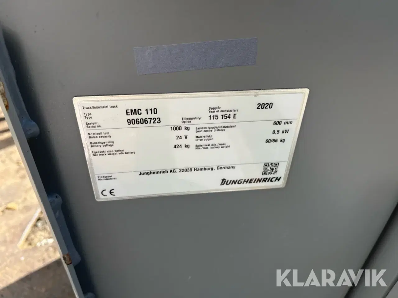 Billede 5 - Palleløfter Jungheinrich EMC 110