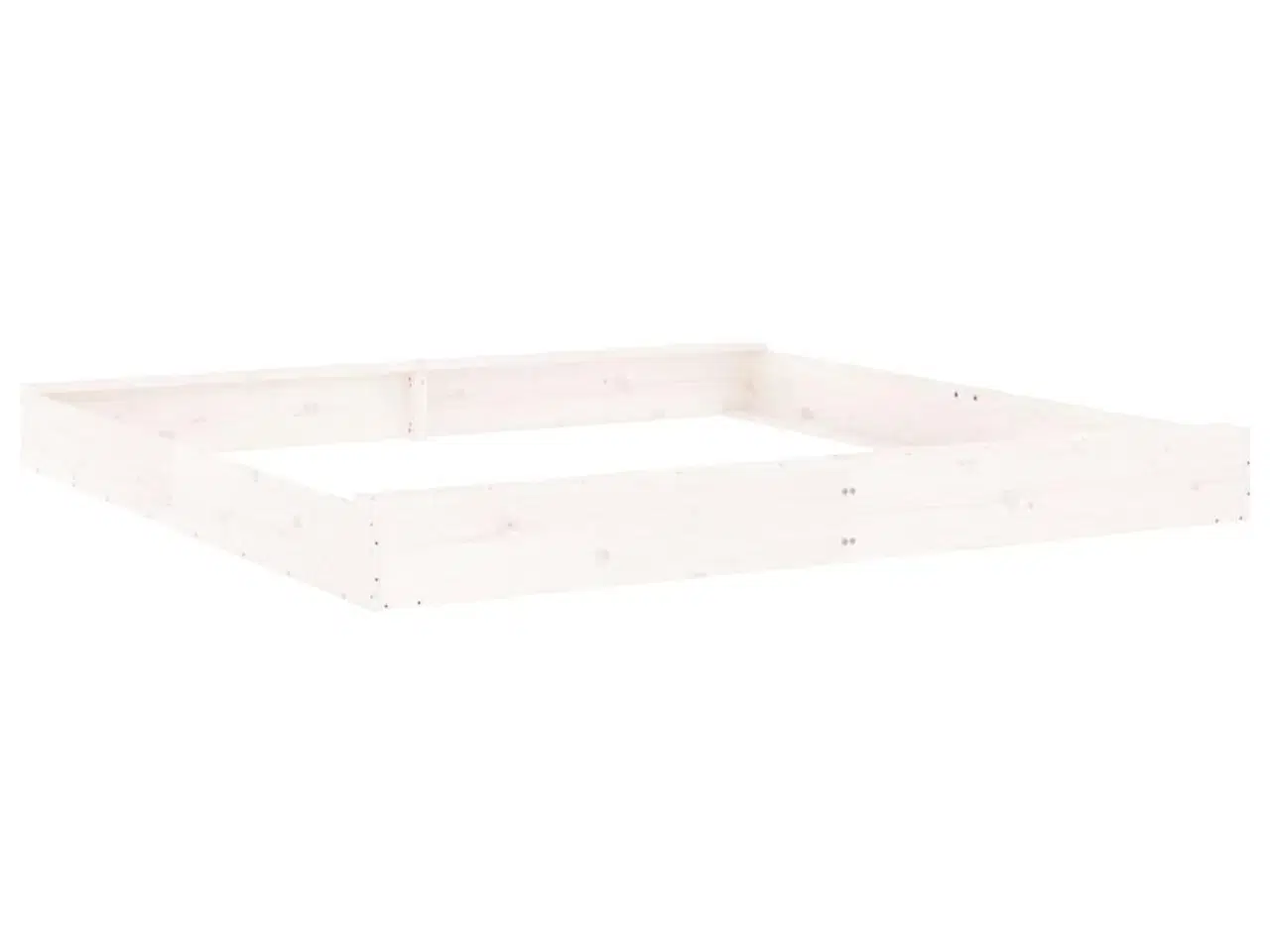 Billede 2 - Sandkasse med sæder firkantet massivt fyrretræ hvid