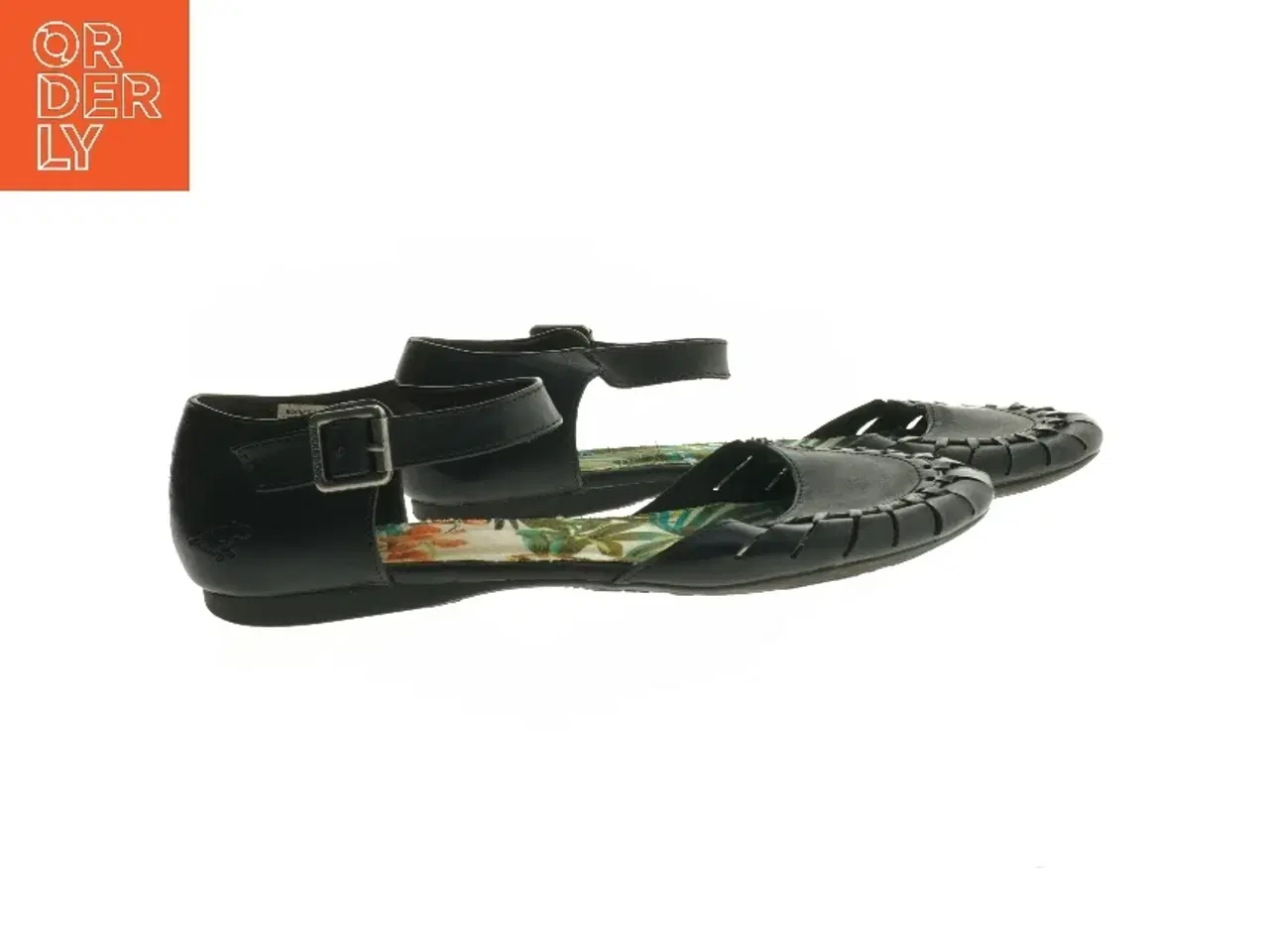 Billede 2 - Brugte damesandaler med blomsterprint (str. 40)