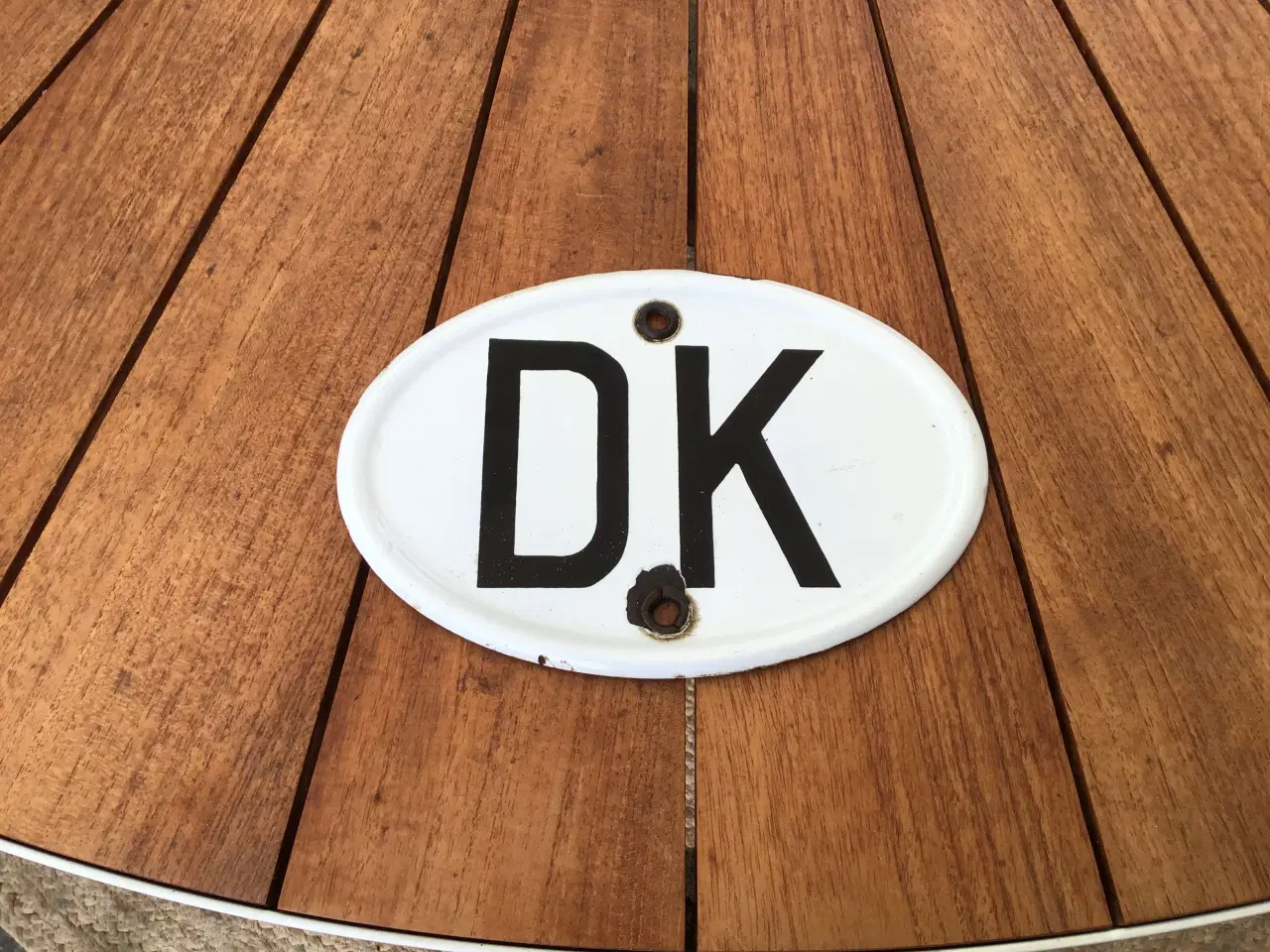 Billede 1 - D K emaljeskilt gammelt 