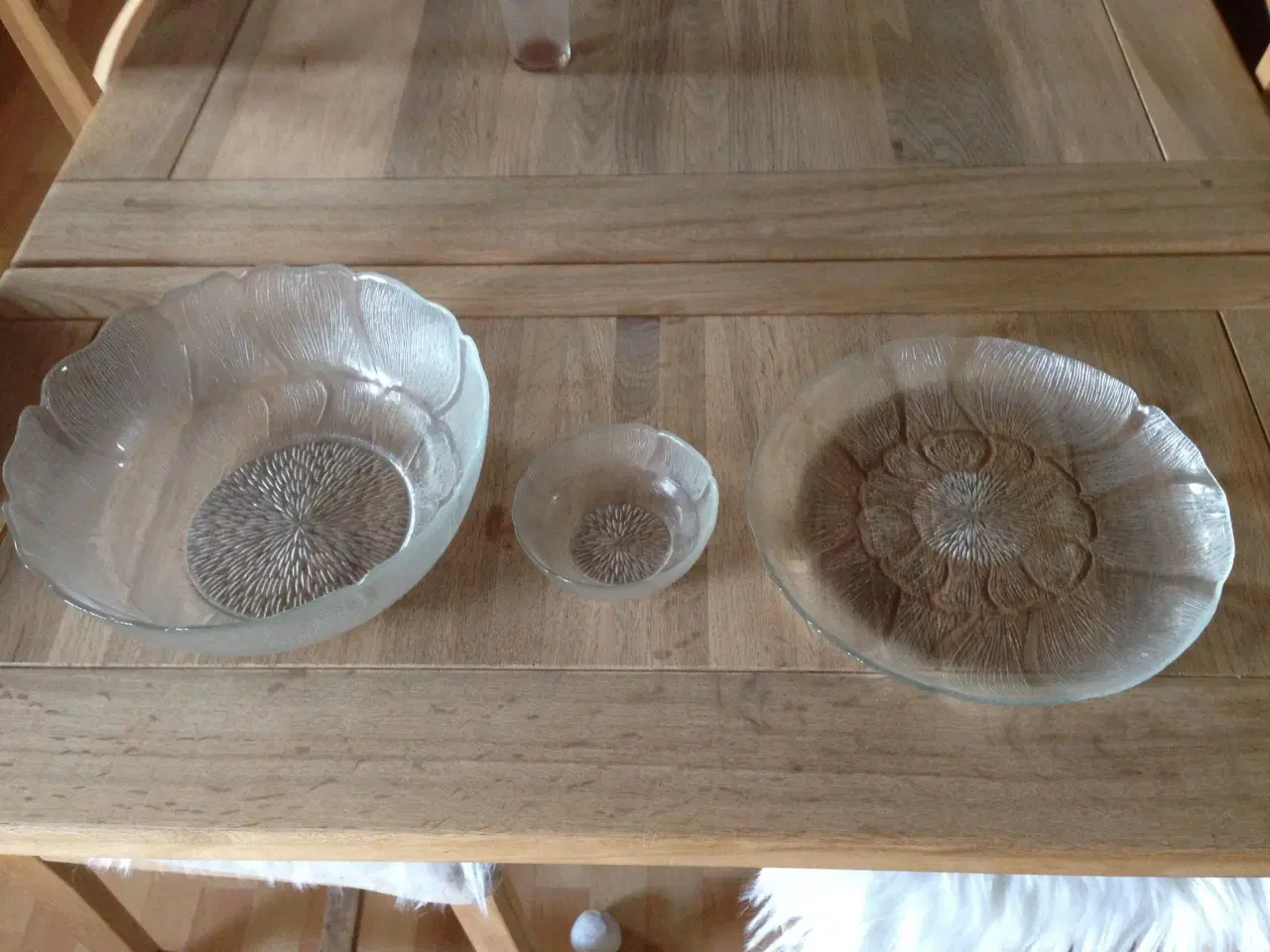 Billede 1 - 3 stk glas fad og skål