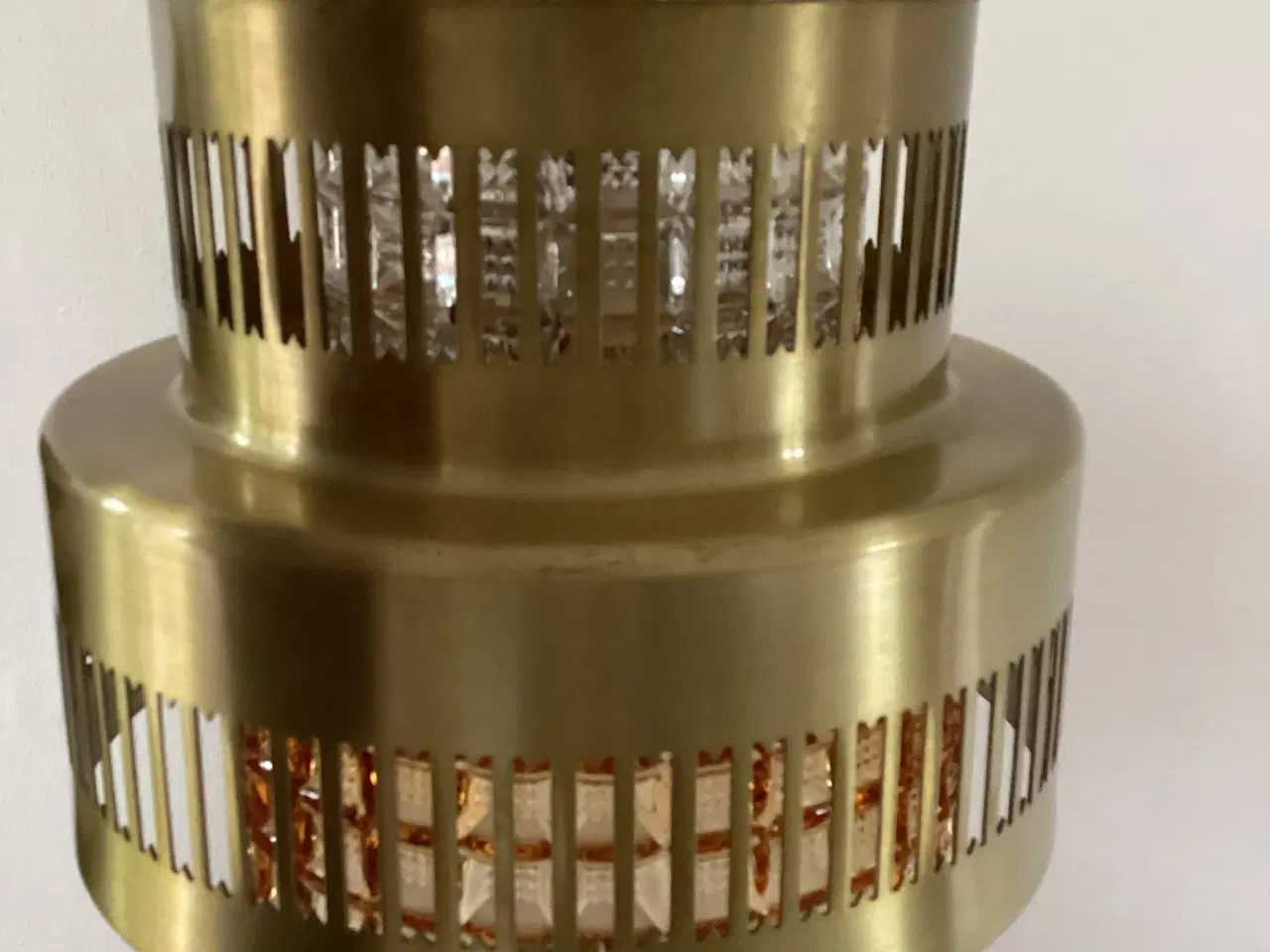 Billede 2 - Ældre “retro” loftslampe med vaffelglas 