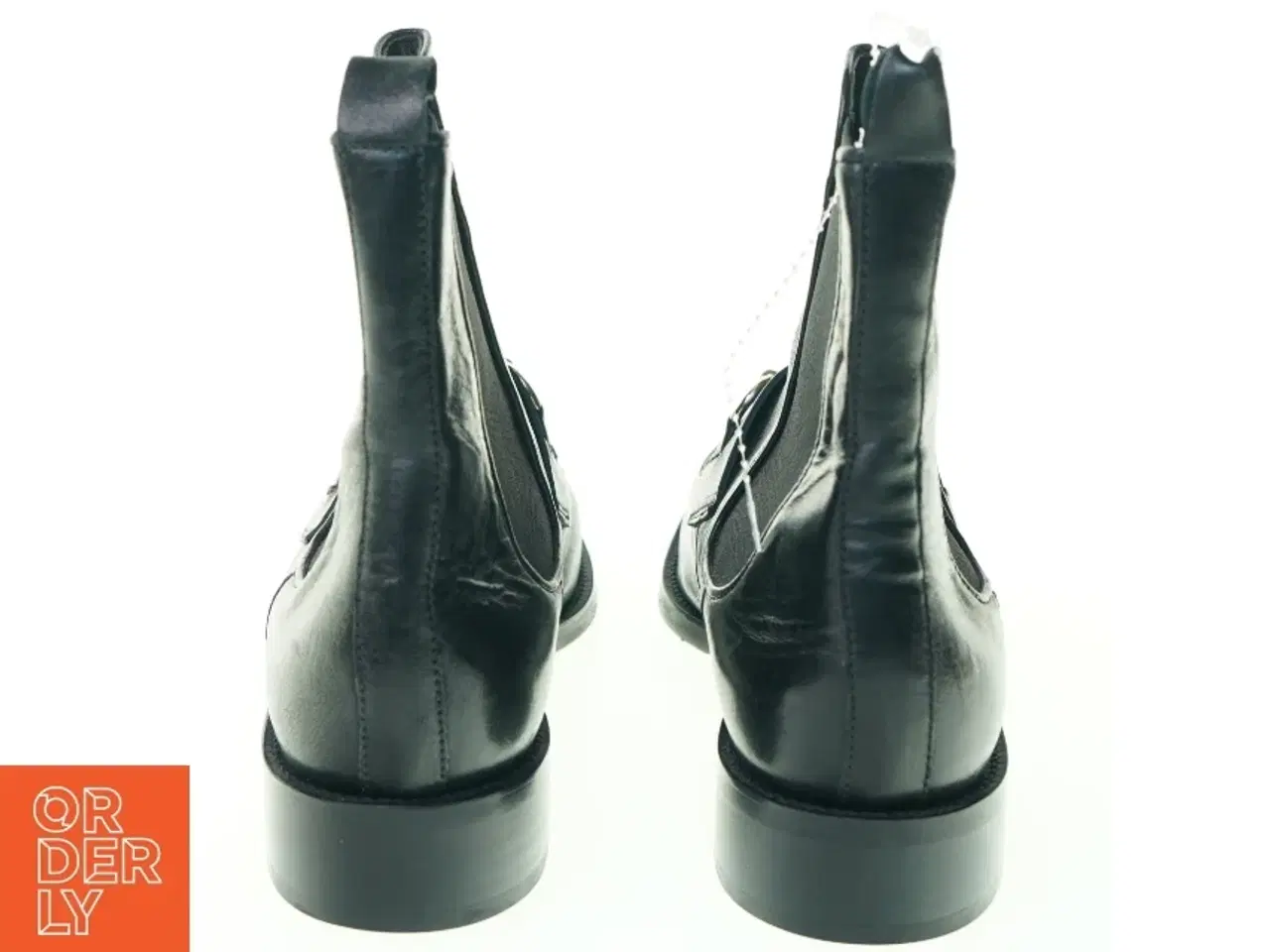 Billede 3 - Læder Chelsea Støvler med lænke fra Billi Bi (str. 41)