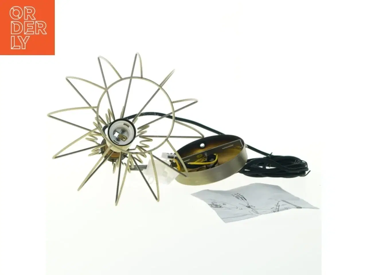 Billede 2 - Pendellampe, antik messing fra Home Collection (str. Ø 22 cm)