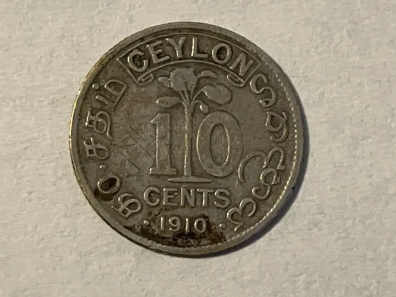 Billede 1 - 10 Cents Ceylon 1910