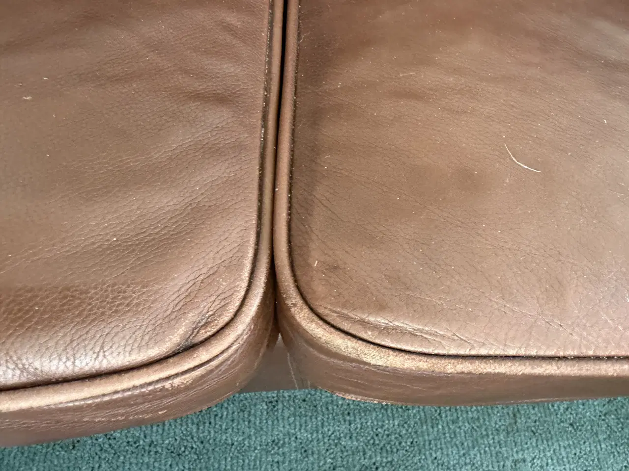 Billede 3 - Sofa i brun læder 