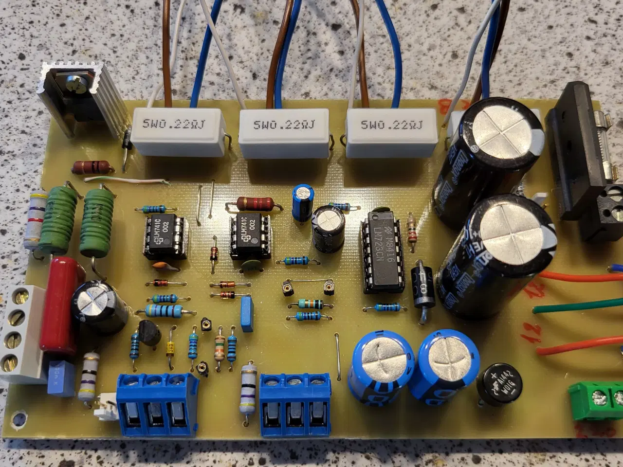 Billede 1 - Variable strømforsyning 0-30 V 0-5A Print og køl
