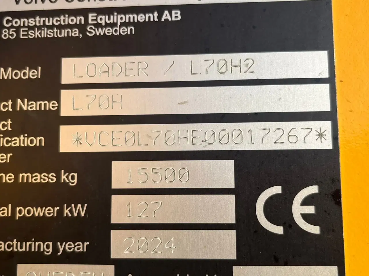 Billede 2 - Volvo L 70 H H2, BEMÆRK MED GARANTI FRA VOLVO FREM TIL DEN 18.6.2026. AGRICULTURE DK-maskine, Co-Pilot & med 750mm Michelin MEGA X BIB hjul.