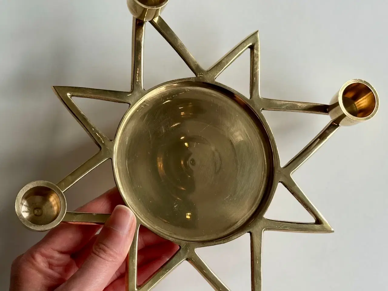 Billede 4 - Adventsstage, stjerneformet messing