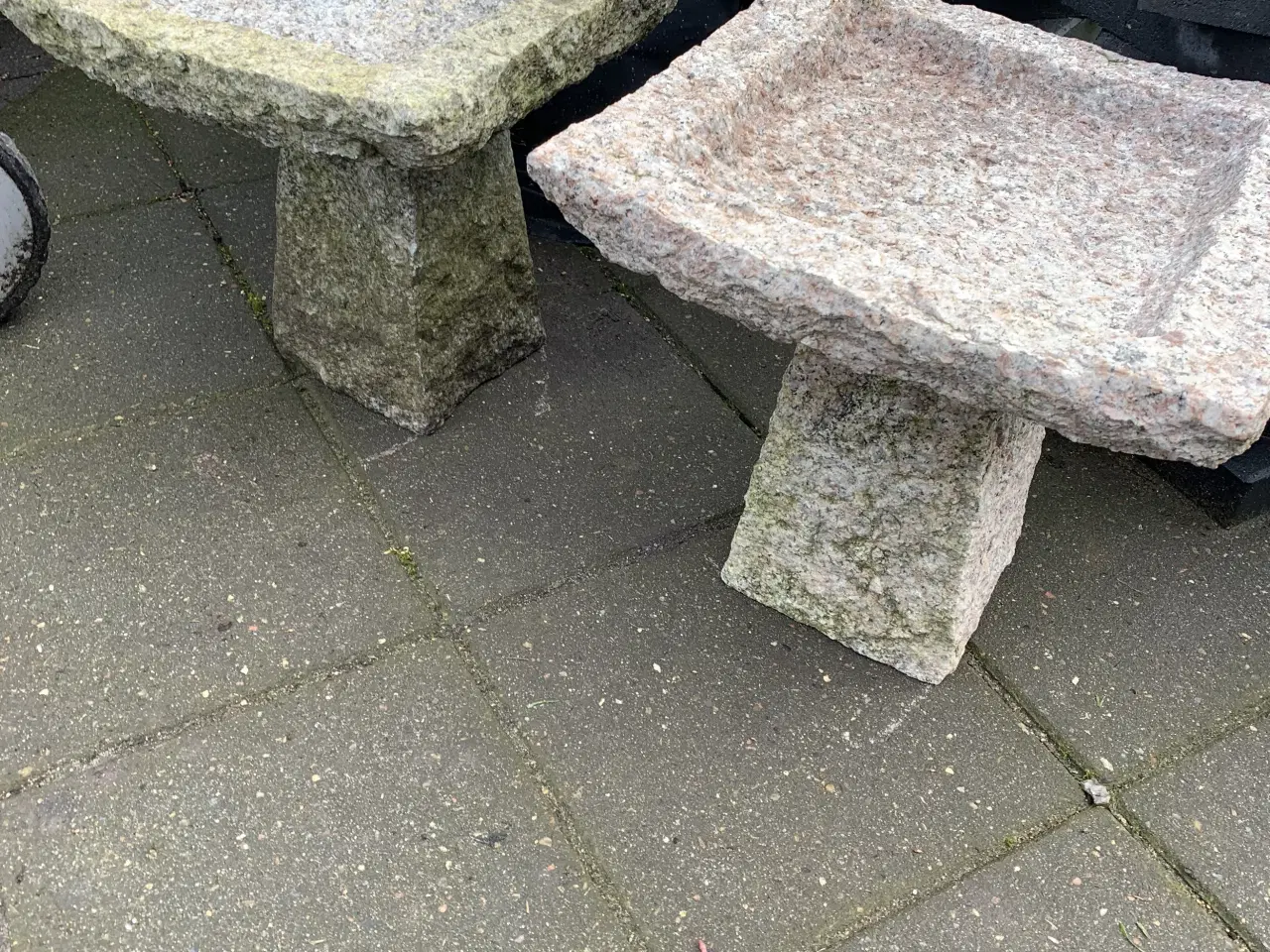 Billede 1 - Fuglebad 4-kantet på sokkel 