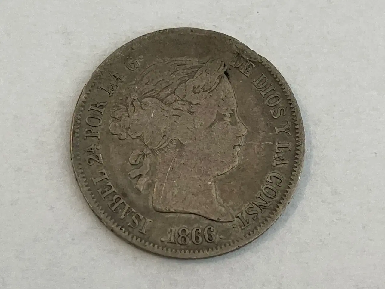 Billede 2 - 40 Centimos de Escudo 1866 Spain