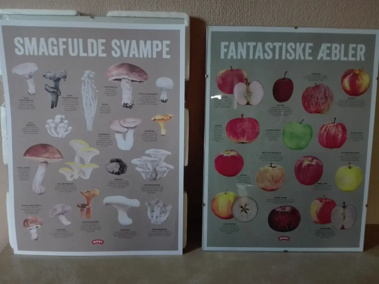 Billede 1 - Køkkenplakater med æbler og svampe