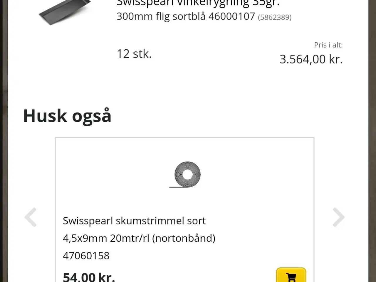Billede 6 - Swisspearl vinkelrygning 35gr. 300mm flig sortblå