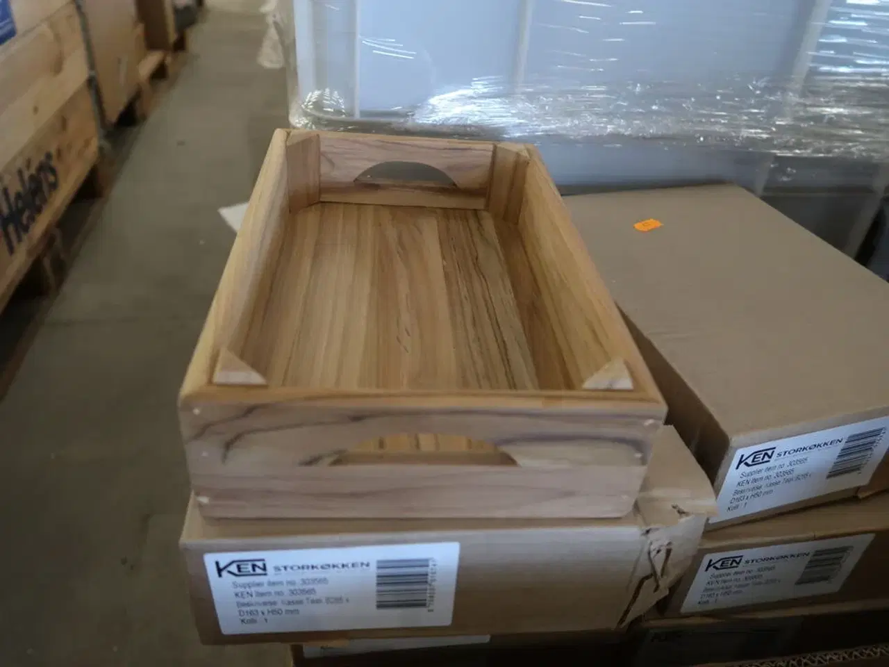 Billede 3 - 8 stk. teak kasser KEN STORKØKKEN Model: 303565