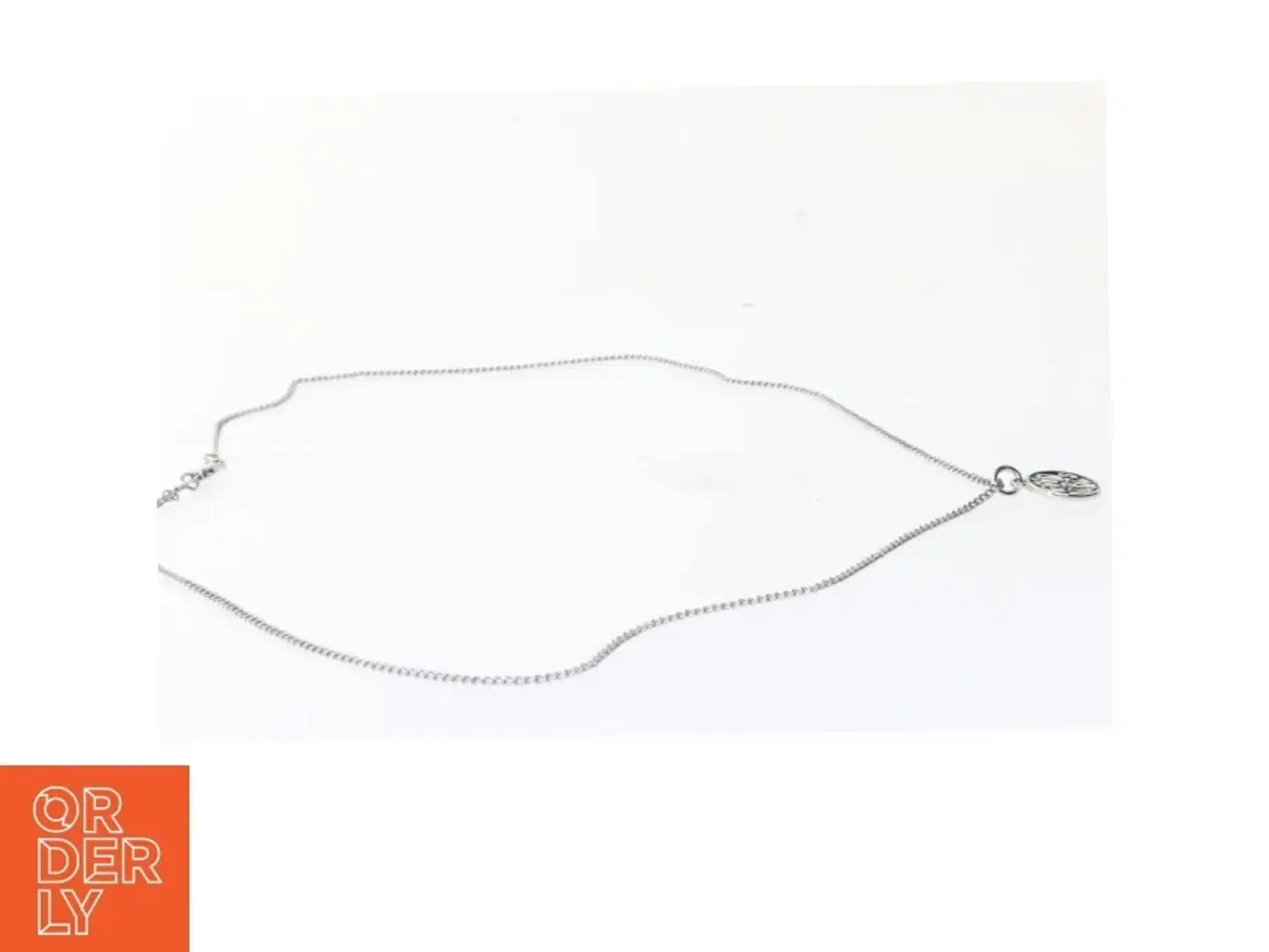 Billede 2 - Sølvhalskæde med vedhæng (str. 58 cm)