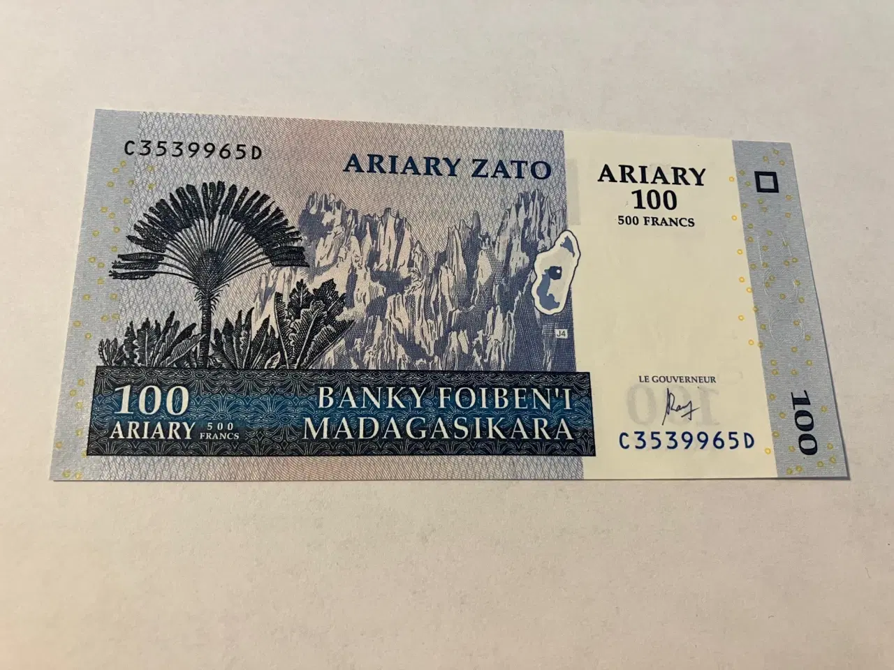 Billede 1 - 100 Ariary / 500 Francs Madagascar 2004