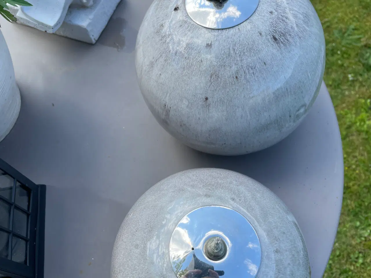 Billede 3 - Keramik kugler til lampe olie til udendørs brug.