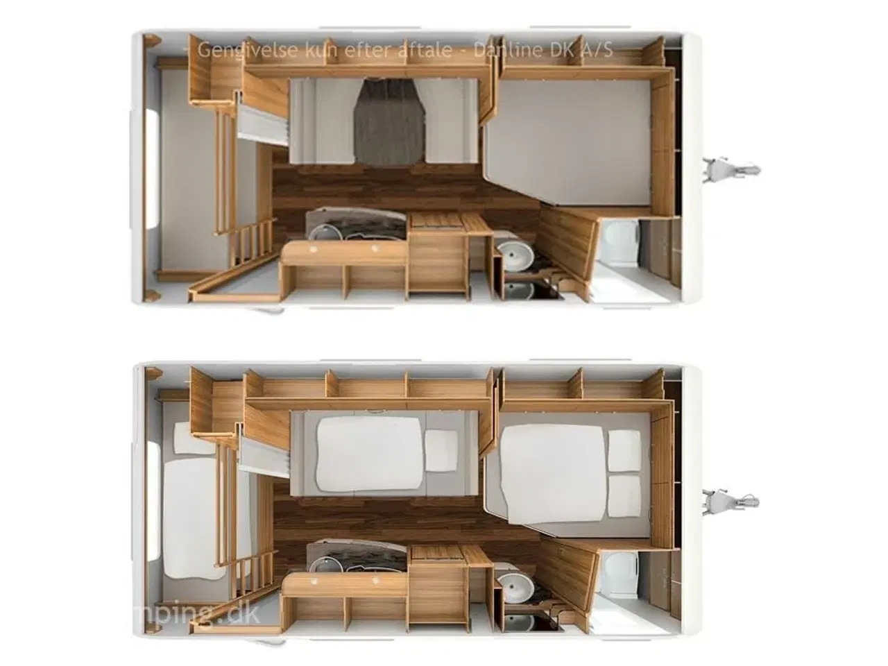 Billede 3 - 2018 - Tabbert Vivaldi 560 DM   Flot kvalitetskøjevogn med flot Commodore North Isabella fortelt. Førpris 239.900,- kr
