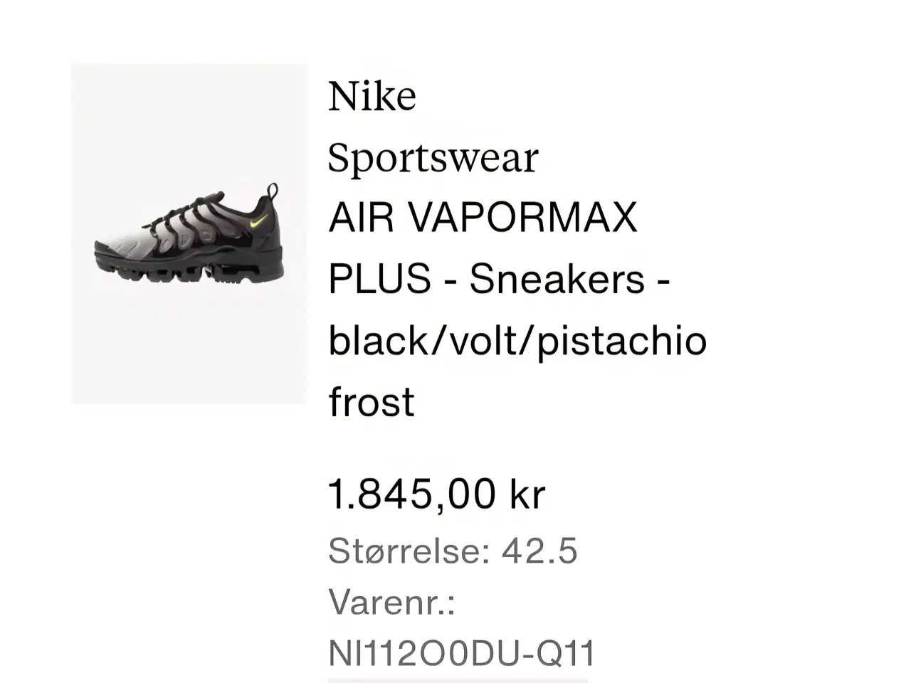 Billede 2 - Fede Nike air vapormax str 42.5