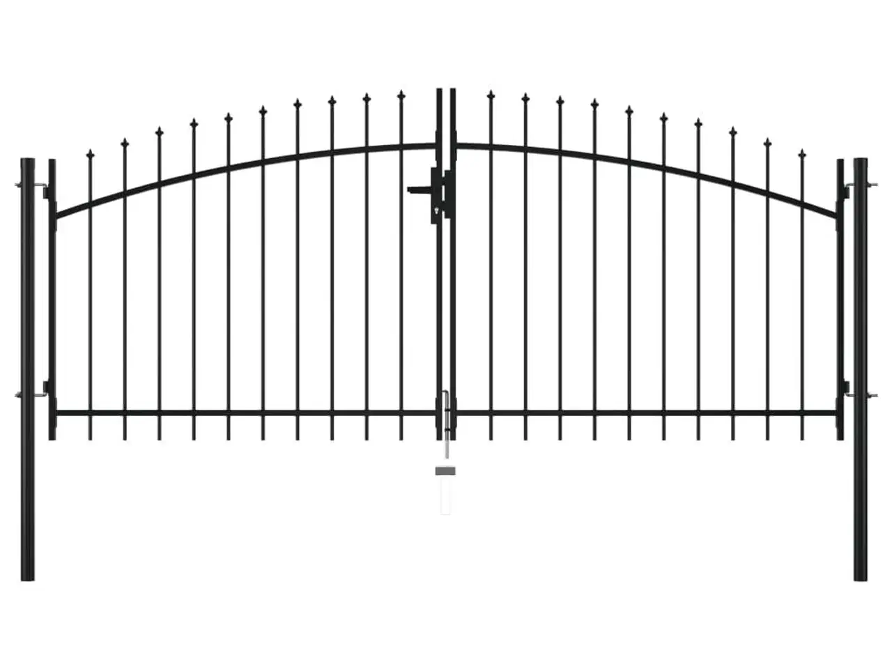 Billede 1 - Dobbelt hegnslåge med spydtop 300 x 150 cm