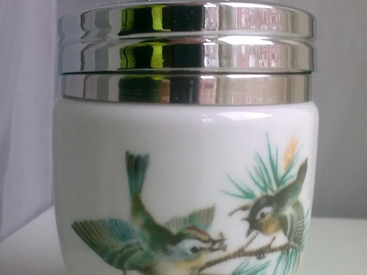 Billede 9 - Gul fugl i mærkeligt træ MASSIV skulptur figur