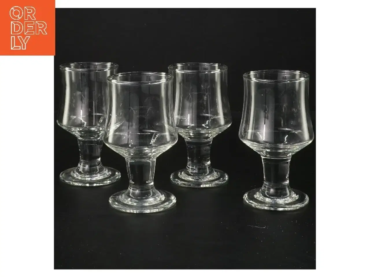 Billede 1 - Sæt af 4 ølglas (str. 4 stk Ø 6 cm højde 11,5 cm)