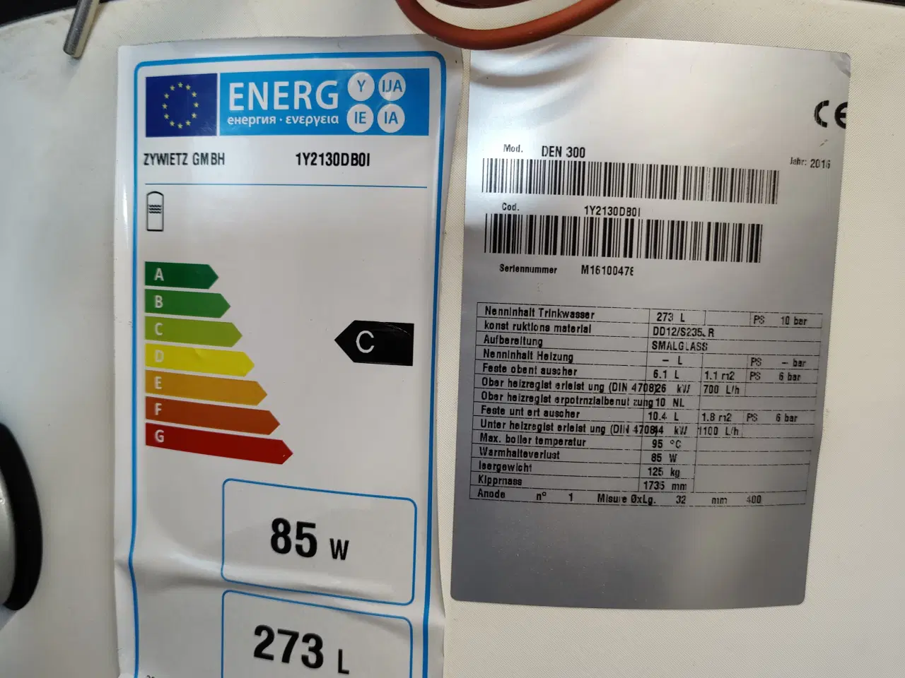 Billede 4 - Varmtvandsbeholder – 300 Liter med 2 Spiraler