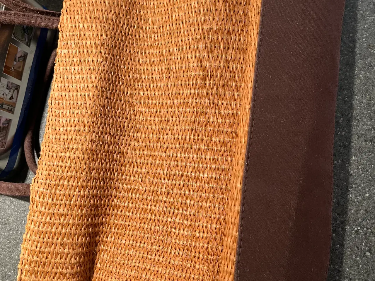 Billede 5 - Pancani skyldertaske i kanvas og strå