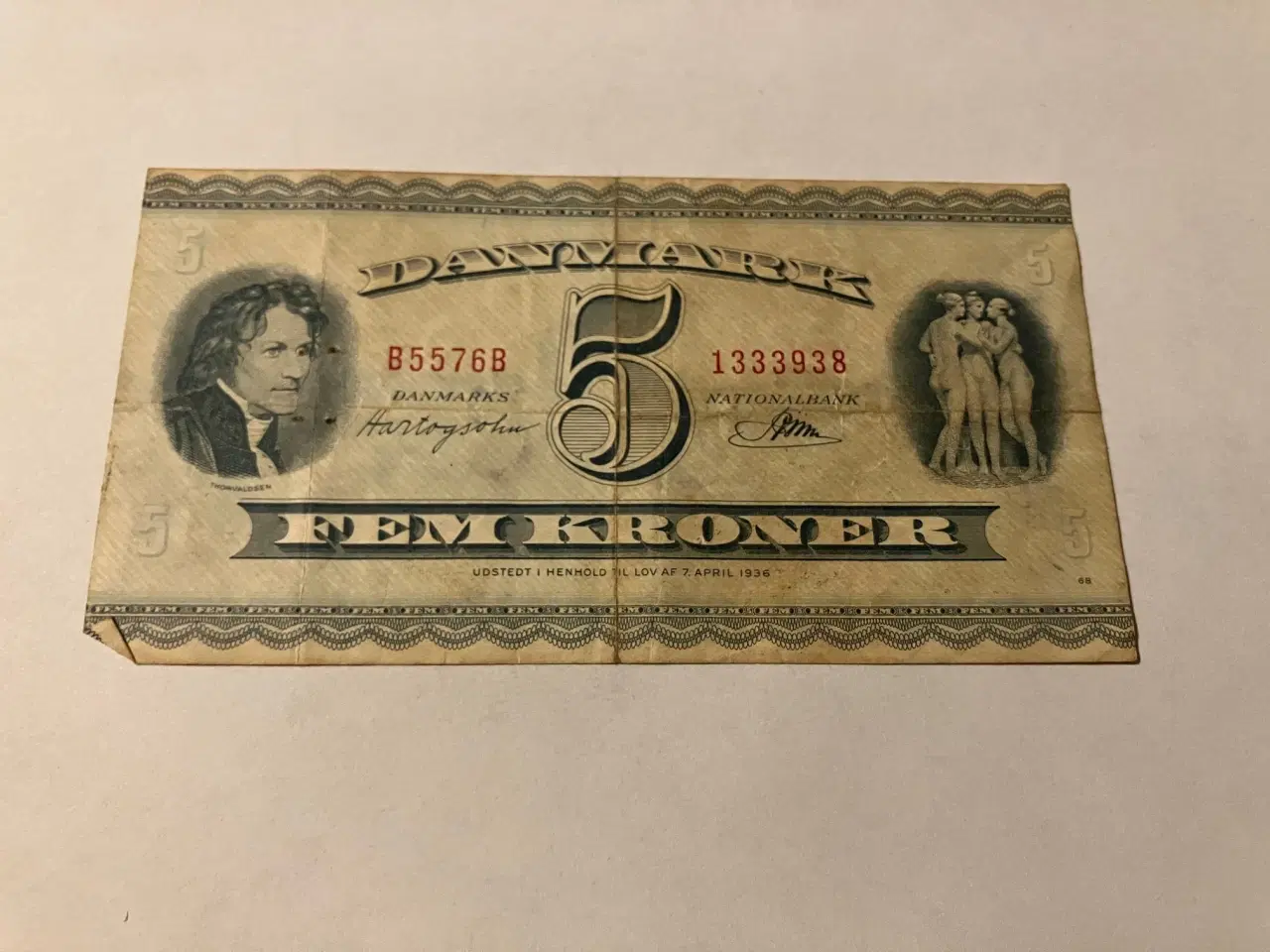 Billede 1 - 5 Kroner B5 1957