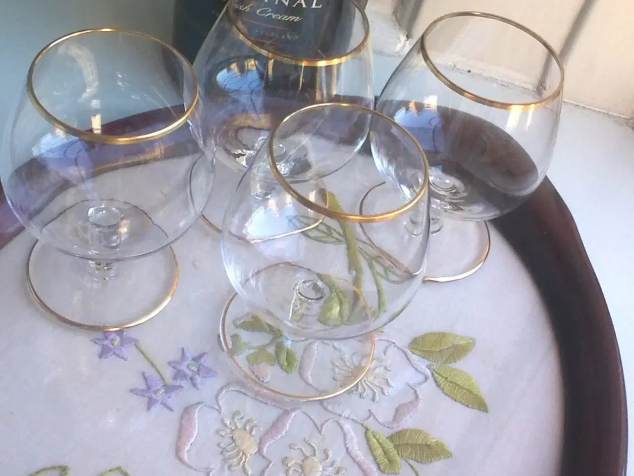 Billede 8 - Vintage dansk træ bakke Baileys & deko glas