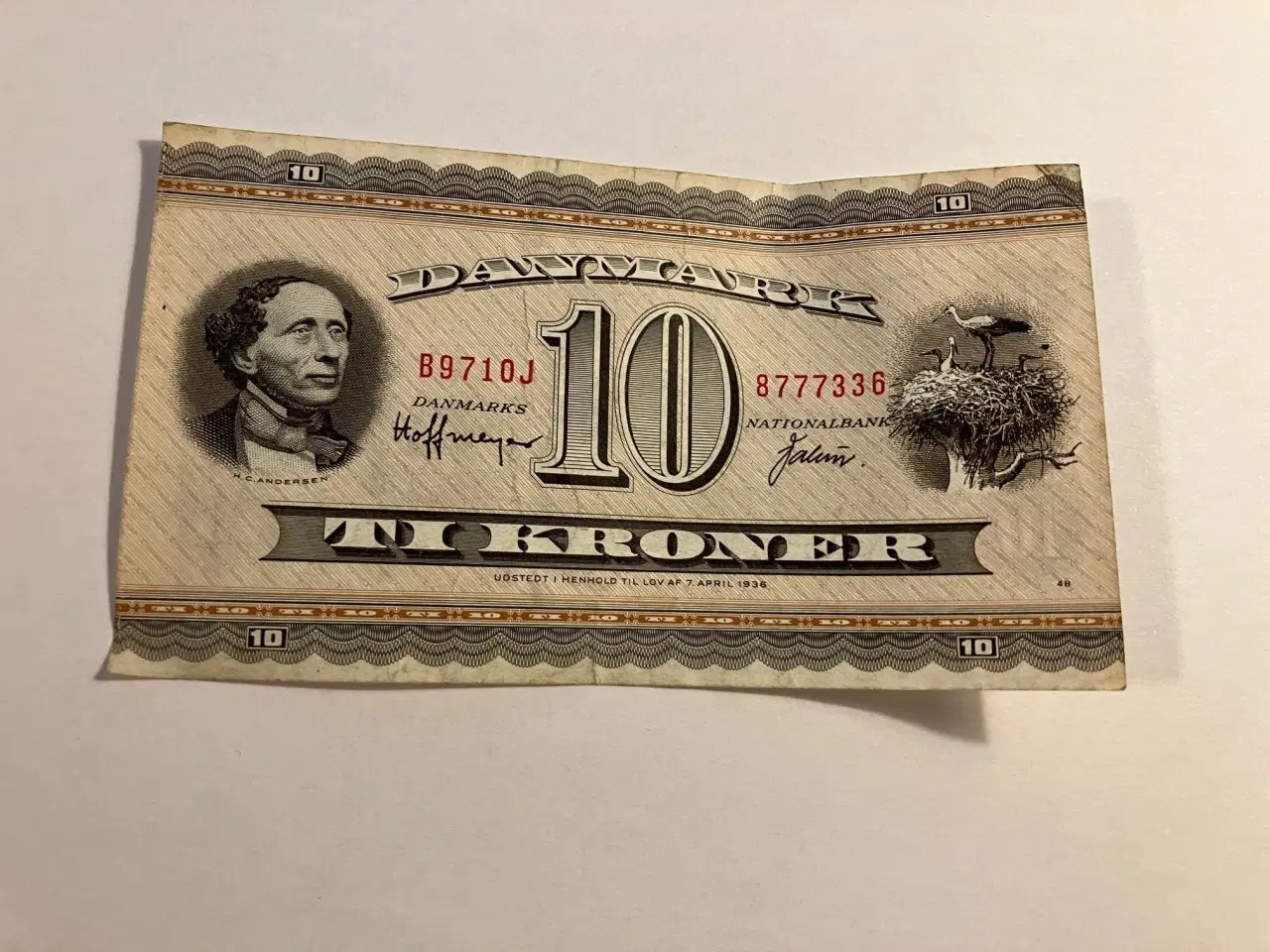 Billede 1 - 10 Kroner 1971 Erstatningsseddel