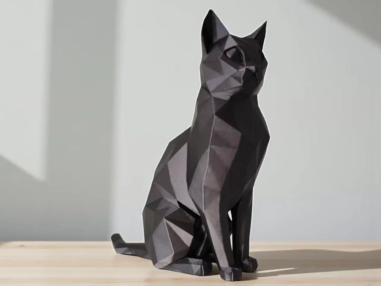 Billede 1 - Geometrisk Low-Poly Kat