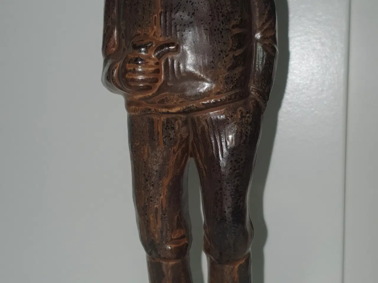 Billede 1 - Keramikfigur - Bondemand med pibe i hånden