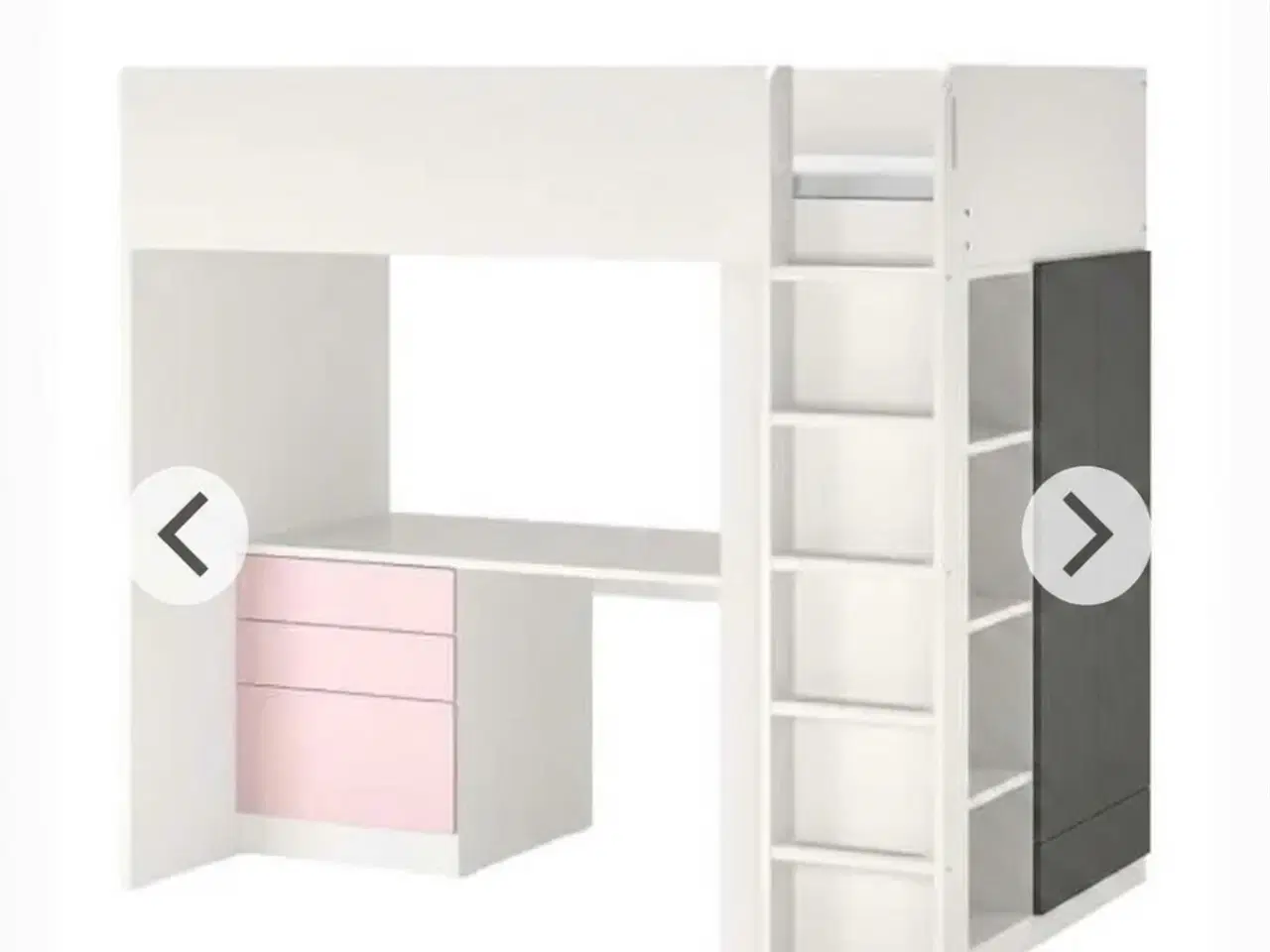 Billede 2 - IKEA Småstad højseng med skrivebord og garderobe