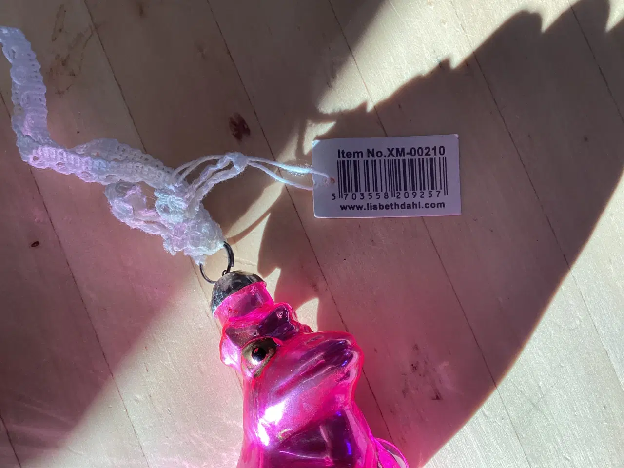 Billede 7 - Julepynt- lyserød frø fra Lisbeth Dahl