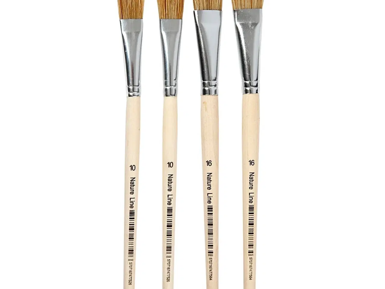 Billede 1 - Lakpensel, 10+16, L: 13-18 mm, B: 13-17 cm, flad, 4stk./ 1 pk.