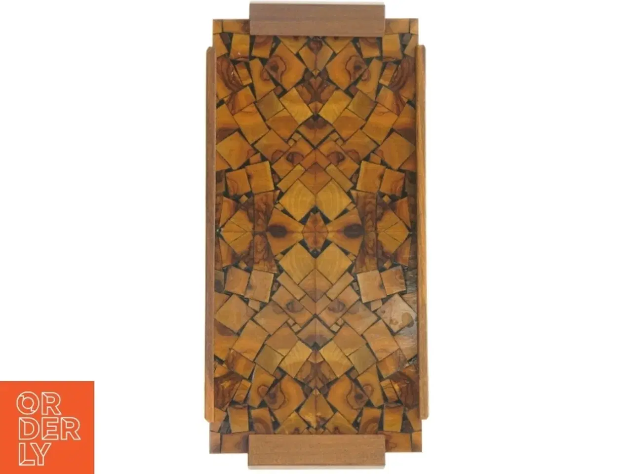 Billede 1 - Intarsia træbakke (str. 41 x 19,5 cm)