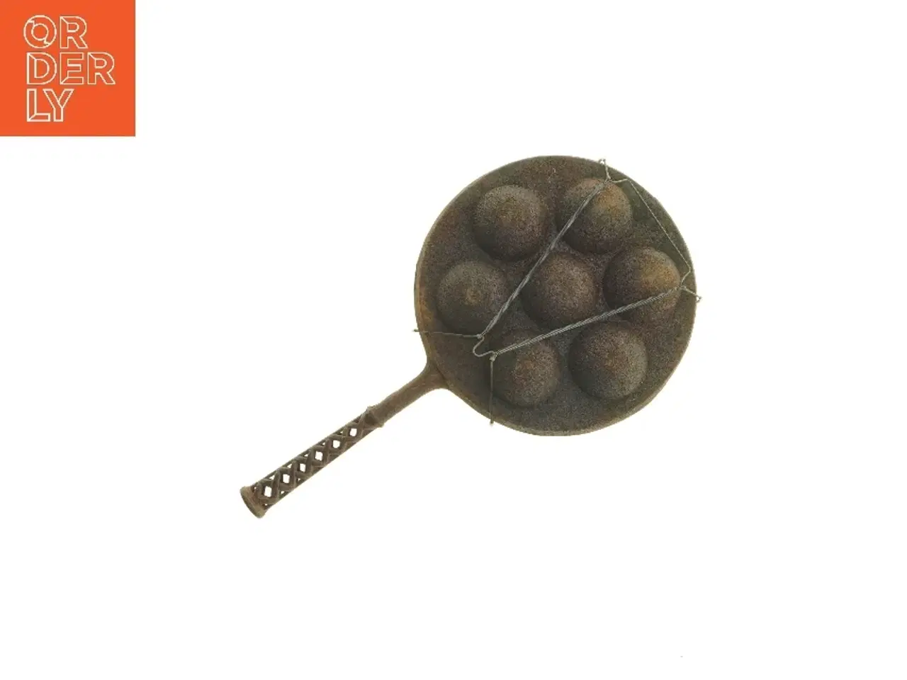 Billede 3 - Antik æbleskivepande (str. Ø 24,5 cm)