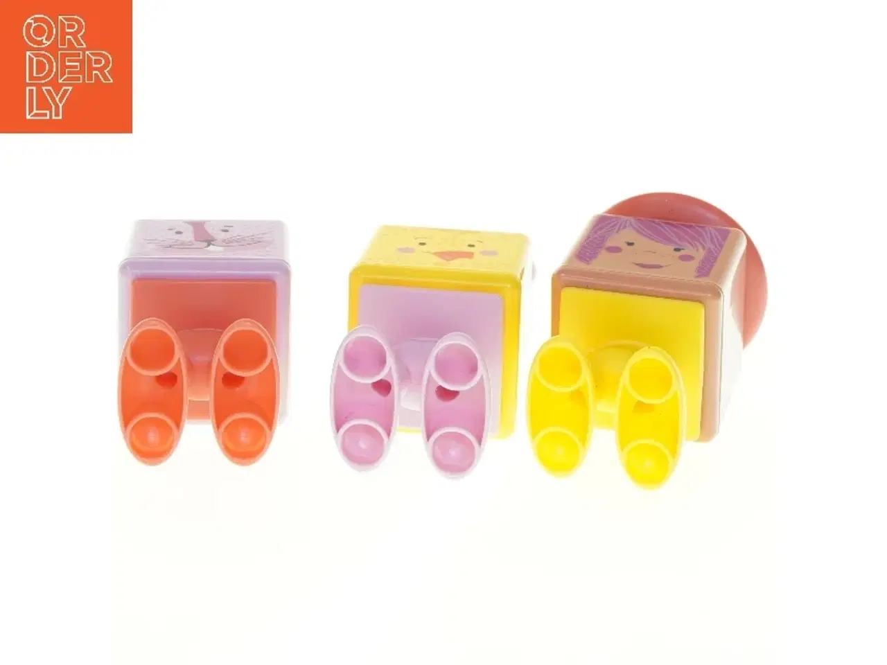 Billede 4 - Farverige plastfigurer med dyreansigter (str. 14 x 5 cm)