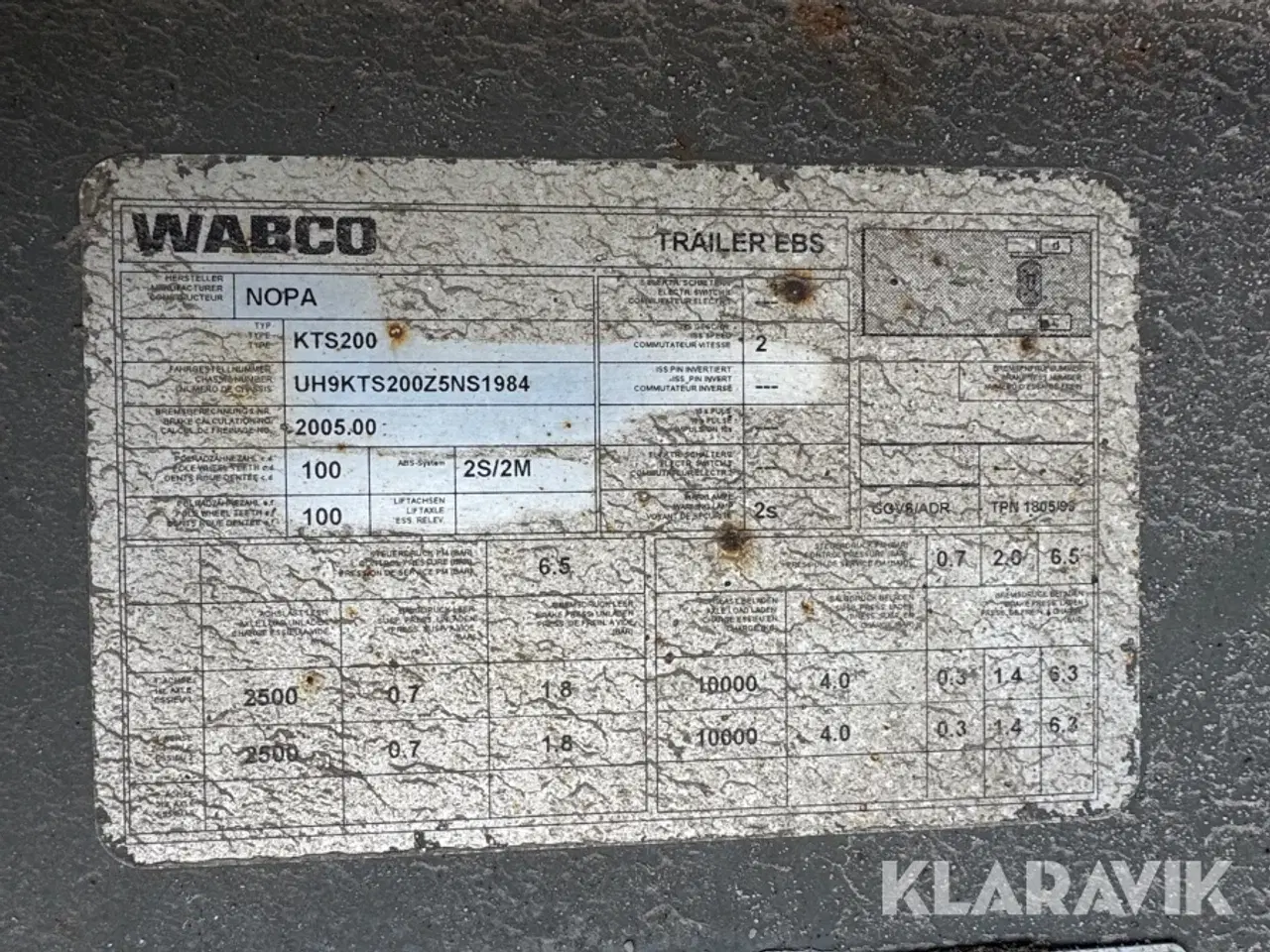 Billede 5 - Kærre Wabco Nopa kts200