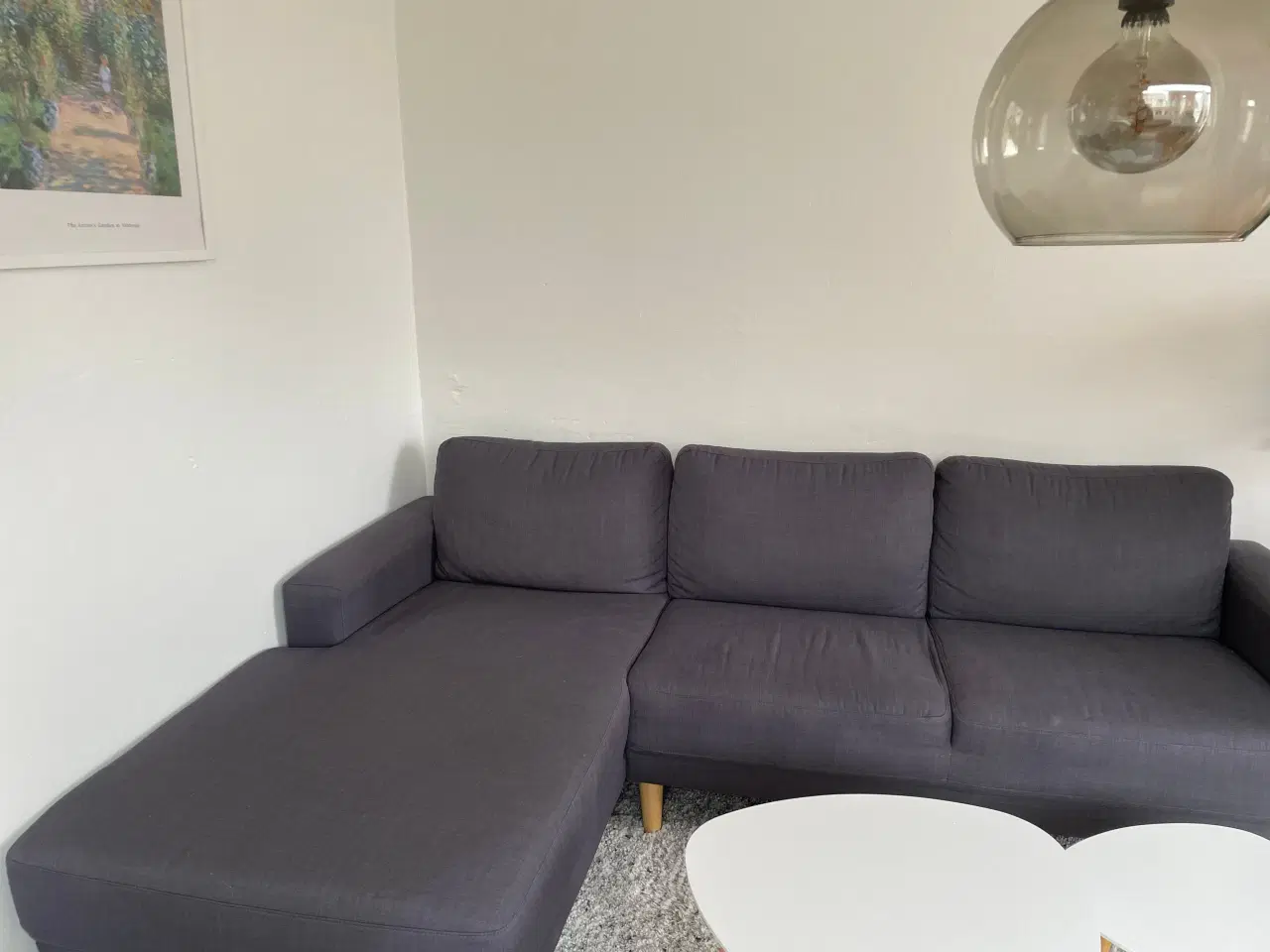 Billede 3 - Jysk sofa EGENSE med chaiselong (mørkegrå)