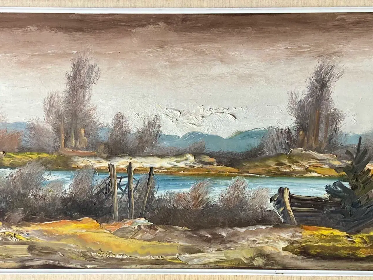 Billede 2 - 60’er kunst - godt udført natur oliemaleri med org