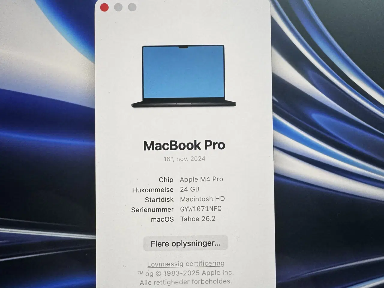 Billede 3 - MacBook Pro 16 M4 pro