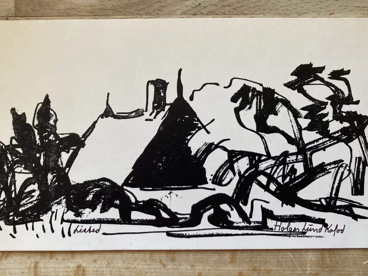 Billede 2 - Oliemaleri holger lund kofod motiv fra Bornholm