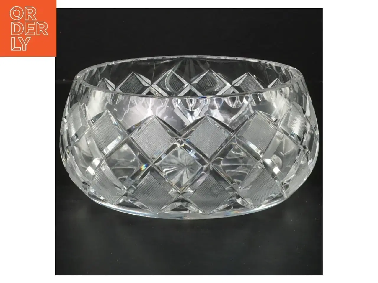 Billede 1 - Krystalskål med mønster (str. Ø 16 cm)