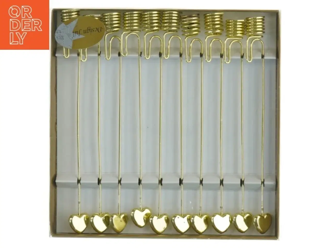 Billede 1 - Guld metal hjerte lyse holdere fra Design Hut (str. 18x18 cm)